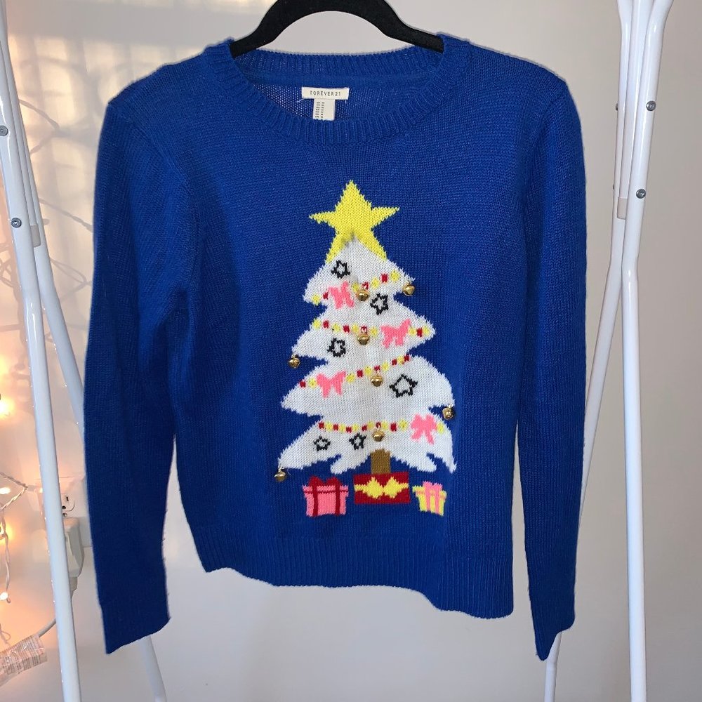 Ugly Christmas Sweater with Jingle Bells Sown In